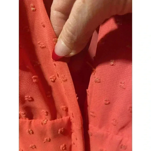 Kimberly Goldson Lesli Jacquard Maxi Dress Coral Gold V Neck Size Small - Picture 12 of 13